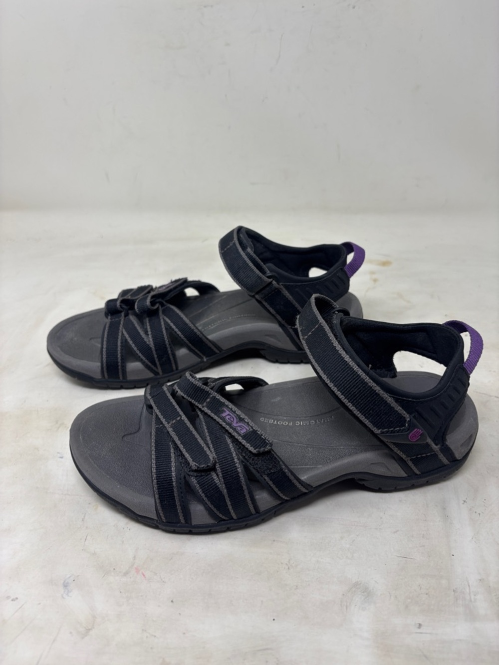 Teva Women’s Black Sandals with Purple Accents - Picture 3 of 10